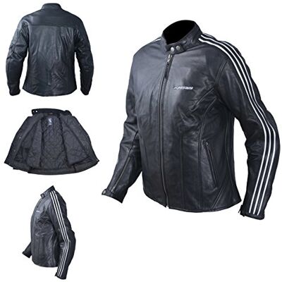 A-pro Blouson Cuir Femme Moto Protections CE Veste Vintage Thermique Blanc - Publicité A-pro Blouson Cuir Femme Moto Protections CE Veste Vintage Thermique Blanc - Publicité