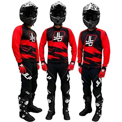 JLP RACING Tenue Enfant Pantalon Maillot Gants Moto Cross Quad Enduro VTT BMX MTB Enfant Snatch Rouge L - Publicité JLP RACING Tenue Enfant Pantalon Maillot Gants Moto Cross Quad Enduro VTT BMX MTB Enfant Snatch Rouge L - Publicité