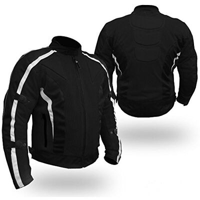 Bikers Gear Australia Bikers Gear UK Blouson de Moto d'été en Mesh Chicane imperméable Noir/Blanc Taille 5XL - Publicité Bikers Gear Australia Bikers Gear UK Blouson de Moto d'été en Mesh Chicane imperméable Noir/Blanc Taille 5XL - Publicité