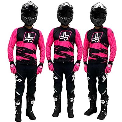 JLP RACING Tenue Enfant Pantalon Maillot Gants Moto Cross Quad Enduro VTT BMX MTB Enfant Snatch Rose Fluo L - Publicité JLP RACING Tenue Enfant Pantalon Maillot Gants Moto Cross Quad Enduro VTT BMX MTB Enfant Snatch Rose Fluo L - Publicité