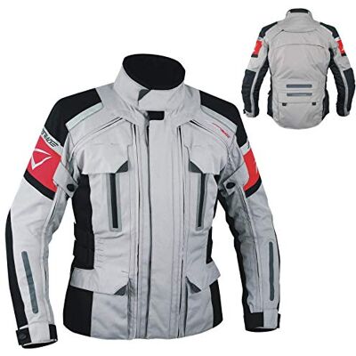 A-pro Blouson Moto Textile Tissu Impermeable Doublure 4 Saisons Protections gris XXL - Publicité A-pro Blouson Moto Textile Tissu Impermeable Doublure 4 Saisons Protections gris XXL - Publicité
