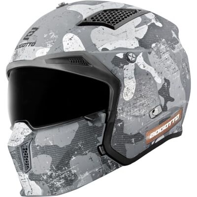 Bogotto Radic Camo 22.06 Casque, Blanc Mat, 2XL - Publicité Bogotto Radic Camo 22.06 Casque, Blanc Mat, 2XL - Publicité