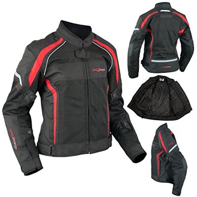 A-pro Textile Moto Blouson Femme Protections CE Respirant été Rouge 2X - Publicité A-pro Textile Moto Blouson Femme Protections CE Respirant été Rouge 2X - Publicité