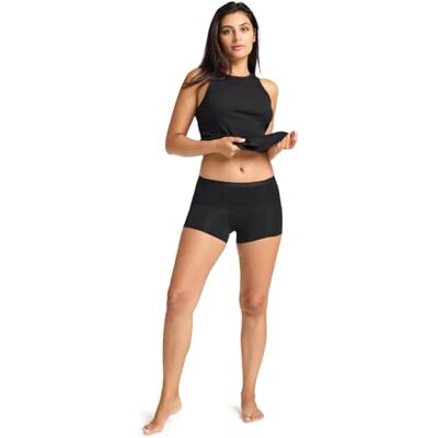 Modibodi Culotte Menstruelle Boyshort Femme Noir Absorption Modérée 30 ML sous-vêtement Antifuite Réutilisable et Confortable Noir XL - Publicité Modibodi Culotte Menstruelle Boyshort Femme Noir Absorption Modérée 30 ML sous-vêtement Antifuite Réutilisable et Confortable Noir XL - Publicité