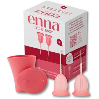 Kit de Coupes Menstruelles Enna Petites avec Stérilisateur - Menstrual Cup - Publicité Kit de Coupes Menstruelles Enna Petites avec Stérilisateur - Menstrual Cup - Publicité