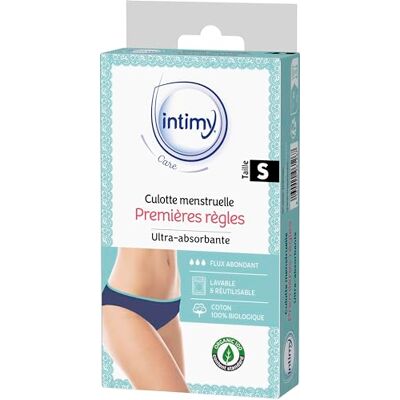 INTIMY CARE Première Culotte De Règles – Très Absorbante – Culotte Menstruelle 95% Coton Bio – Lavable & Réutilisable Taille S - Publicité INTIMY CARE Première Culotte De Règles – Très Absorbante – Culotte Menstruelle 95% Coton Bio – Lavable & Réutilisable Taille S - Publicité