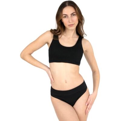 MYLILY Culotte de Bain Menstruelle Femme & Fille Texture crinkle côtelée, protection 4 tampons, anti-fuites & anti-odeurs, certifié OEKO-TEX, vegan, extra doux - Publicité MYLILY Culotte de Bain Menstruelle Femme & Fille Texture crinkle côtelée, protection 4 tampons, anti-fuites & anti-odeurs, certifié OEKO-TEX, vegan, extra doux - Publicité