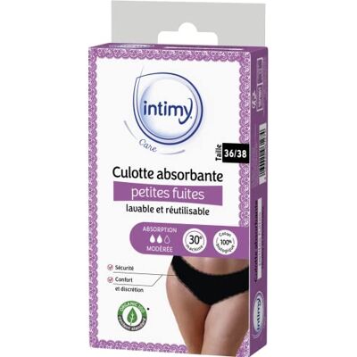 INTIMY Care – Culotte Petites Fuites en Dentelle – Absorption Modérée 95% Coton Bio – Lavable & Réutilisable - Publicité INTIMY Care – Culotte Petites Fuites en Dentelle – Absorption Modérée 95% Coton Bio – Lavable & Réutilisable - Publicité