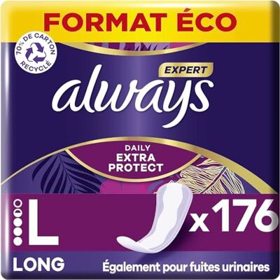 Always Expert Long Protège-slips 8x22 Unités, Extra Protection Au Quotidien, Retiennent Les Odeurs, Aussi Pour Les Premiers Signes De Fuites Urinaires - Publicité Always Expert Long Protège-slips 8x22 Unités, Extra Protection Au Quotidien, Retiennent Les Odeurs, Aussi Pour Les Premiers Signes De Fuites Urinaires - Publicité