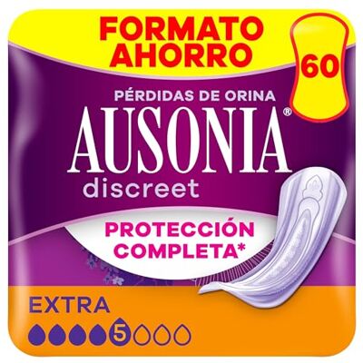 AUSONIA Discreet Lot de 60 serviettes hygiéniques extra pour femme Protection complète* Discrétion incroyable - Publicité AUSONIA Discreet Lot de 60 serviettes hygiéniques extra pour femme Protection complète* Discrétion incroyable - Publicité