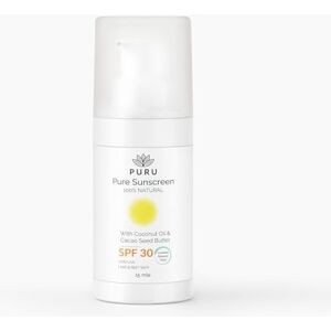 PURU Crème Solaire Minérale SPF 30 – 100 % Naturelle, 7 Ingrédients Uniquement, Certifiée Bio, Résistante à l’eau, Sans Traces Blanches, Hypoallergénique, UVA/UVB – Visage & Corps 15 ml - Publicité PURU Crème Solaire Minérale SPF 30 – 100 % Naturelle, 7 Ingrédients Uniquement, Certifiée Bio, Résistante à l’eau, Sans Traces Blanches, Hypoallergénique, UVA/UVB – Visage & Corps 15 ml - Publicité