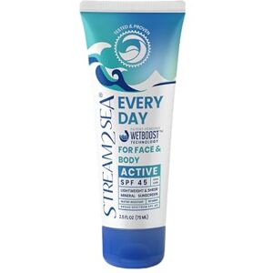 STREAM 2 SEA Stream2Sea Crème solaire minérale active SPF 45 Every Day 75 ml – Crème solaire biodégradable et sans danger pour les récifs pour le visage et le corps Protection minérale non grasse, légère et - Publicité STREAM 2 SEA Stream2Sea Crème solaire minérale active SPF 45 Every Day 75 ml – Crème solaire biodégradable et sans danger pour les récifs pour le visage et le corps Protection minérale non grasse, légère et - Publicité
