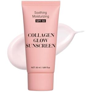 vokkrv Crème Solaire Spf 50 Collagène Visage, Creme Solaire Coréenne Spf 50 Visage, Collagen Sunscreen, Crème Solaire Imperméable à L'eau Hydratant, Texture Légère Non Collante, Format Voyage - Publicité vokkrv Crème Solaire Spf 50 Collagène Visage, Creme Solaire Coréenne Spf 50 Visage, Collagen Sunscreen, Crème Solaire Imperméable à L'eau Hydratant, Texture Légère Non Collante, Format Voyage - Publicité