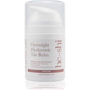 he-shi Baume bronzant anti-âge et graduel à l'acide hyaluronique – révolutionnaire 3 en 1 bronzage du visage, hydratant et raffermissant – Formule végan avec parfum ajouté de jojoba et de lavande (50ml) - Publicité he-shi Baume bronzant anti-âge et graduel à l'acide hyaluronique – révolutionnaire 3 en 1 bronzage du visage, hydratant et raffermissant – Formule végan avec parfum ajouté de jojoba et de lavande (50ml) - Publicité