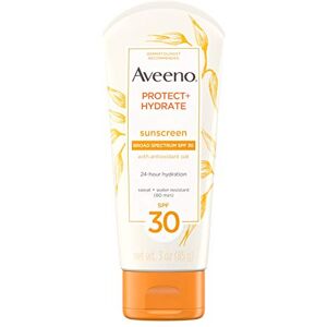 Aveeno Sunscreen Lotion, Protect + Hydrate, Broad Spectrum SPF 30 3 oz (85 g) by - Publicité Aveeno Sunscreen Lotion, Protect + Hydrate, Broad Spectrum SPF 30 3 oz (85 g) by - Publicité