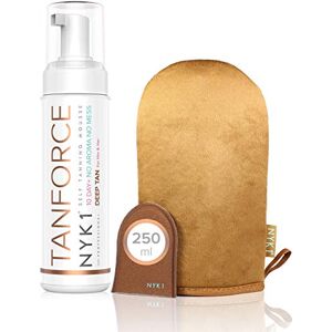 NYK1 TanForce avec MegaMitt Invisible, Faible Odeur Auto-Bronzant BRONZAGE PROFOND Peau Blanche Mousse Bronzante. Publicité NYK1 TanForce avec MegaMitt Invisible, Faible Odeur Auto-Bronzant BRONZAGE PROFOND Peau Blanche Mousse Bronzante. Publicité