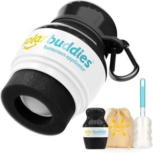 Solar Buddies Bundle Voyage Grab & Go, Clip Mousqueton & Brosse de Nettoyage – Noir intégral (unité) – Applicateur rechargeable à bille et éponge pour crème solaire – Enfants, adultes – 100 ml - Publicité Solar Buddies Bundle Voyage Grab & Go, Clip Mousqueton & Brosse de Nettoyage – Noir intégral (unité) – Applicateur rechargeable à bille et éponge pour crème solaire – Enfants, adultes – 100 ml - Publicité