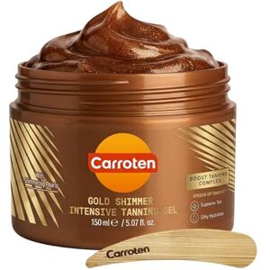 Carroten Intensive Tanning Gel GOLD 150ml Accelerateur de Bronzage Huile de Bronzage Activateur de Bronzage avec Perles Paillettes SPF0 - Publicité Carroten Intensive Tanning Gel GOLD 150ml Accelerateur de Bronzage Huile de Bronzage Activateur de Bronzage avec Perles Paillettes SPF0 - Publicité