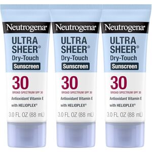 Neutrogena Ultra Sheer Dry Touch Lot de 3 lotions solaires à large spectre SPF 30 - Publicité Neutrogena Ultra Sheer Dry Touch Lot de 3 lotions solaires à large spectre SPF 30 - Publicité