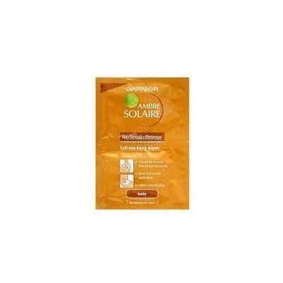 Ambre Solaire Garnier bronzante lingettes pour le corps - Publicité Ambre Solaire Garnier bronzante lingettes pour le corps - Publicité