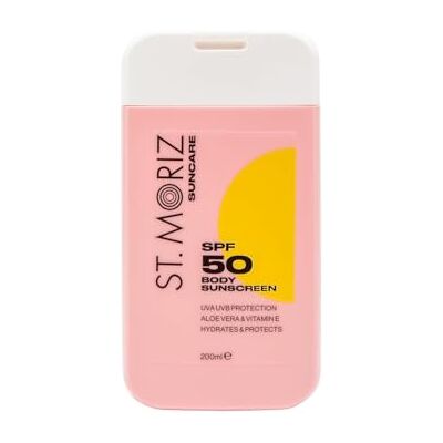 ST. MORIZ St Moriz Suncare SPF 50 Body Sunscreen - Publicité ST. MORIZ St Moriz Suncare SPF 50 Body Sunscreen - Publicité