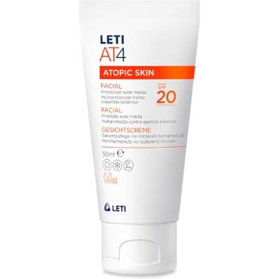 Crème Visage Leti At4 SPF20 - Crème pour peau sensible - Publicité Crème Visage Leti At4 SPF20 - Crème pour peau sensible - Publicité