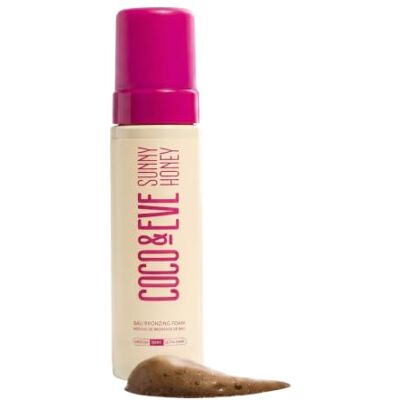 Coco & Eve Mousse de bronzage de Bali Sunny Honey autobronzant naturel pour bronzer sans soleil anti-cellulite/anti-âge (Foncé) - Publicité Coco & Eve Mousse de bronzage de Bali Sunny Honey autobronzant naturel pour bronzer sans soleil anti-cellulite/anti-âge (Foncé) - Publicité