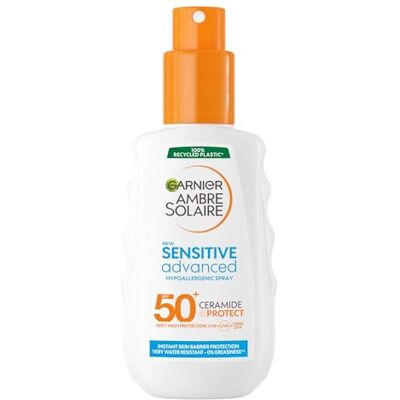 Garnier Ambre Solaire Sensitive Advanced SPF 50+ - Spray solaire - Publicité Garnier Ambre Solaire Sensitive Advanced SPF 50+ - Spray solaire - Publicité