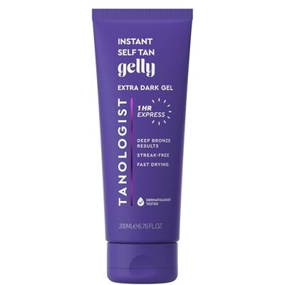 Tanologist Self Tan Gelly- Extra Dark, Express Self Tanning Gel, Tinted Guide Color, Fast Drying Formula, Streak-Free, Hyaluronic Acid, Dermatologist Tested, 6.76 fl. oz/200 ml Tube - Publicité Tanologist Self Tan Gelly- Extra Dark, Express Self Tanning Gel, Tinted Guide Color, Fast Drying Formula, Streak-Free, Hyaluronic Acid, Dermatologist Tested, 6.76 fl. oz/200 ml Tube - Publicité