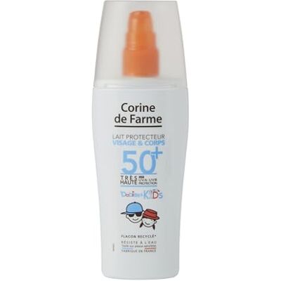 Corine De Farme Crème Solaire SPF 50+ pour Enfants - Peau Sensible - Résistante à l'eau - Publicité Corine De Farme Crème Solaire SPF 50+ pour Enfants - Peau Sensible - Résistante à l'eau - Publicité
