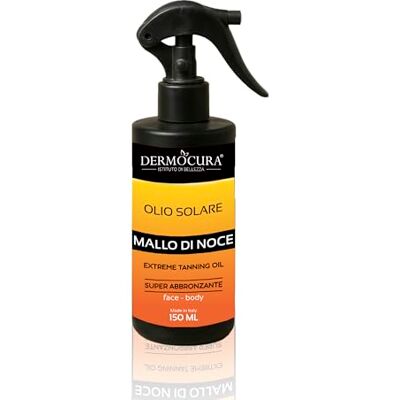 DERMOCURA Super Huile bronzante pour le corps extrême pour un bronzage intense et durable Accélérateur de bronzage à la noix Huile corporelle hydratante Spray bronzant 150 ml - Publicité DERMOCURA Super Huile bronzante pour le corps extrême pour un bronzage intense et durable Accélérateur de bronzage à la noix Huile corporelle hydratante Spray bronzant 150 ml - Publicité