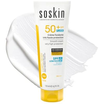 Crème solaire Soskin SPF50+ - Protection large spectre, résistante à l'eau - Publicité Crème solaire Soskin SPF50+ - Protection large spectre, résistante à l'eau - Publicité