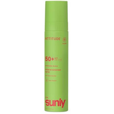 BIO + ATTITUDE Crème Solaire Ultra-Légère pour Enfants SPF 50, Large Spectre à l’Oxyde de Zinc, Vérifié EWG, Non Nano, Résistant à l’Eau, Visage et Corps, Végan, Parfum Coco & Pastèque, 80 g - Publicité BIO + ATTITUDE Crème Solaire Ultra-Légère pour Enfants SPF 50, Large Spectre à l’Oxyde de Zinc, Vérifié EWG, Non Nano, Résistant à l’Eau, Visage et Corps, Végan, Parfum Coco & Pastèque, 80 g - Publicité
