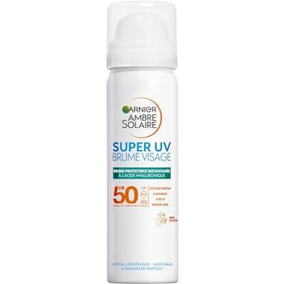 Garnier Ambre Solaire Super UV Brume Solaire Protectrice Instantanée Visage et Cou Protection & Anti-Pollution Pour Tous Types de Peaux 75 ml - Publicité Garnier Ambre Solaire Super UV Brume Solaire Protectrice Instantanée Visage et Cou Protection & Anti-Pollution Pour Tous Types de Peaux 75 ml - Publicité