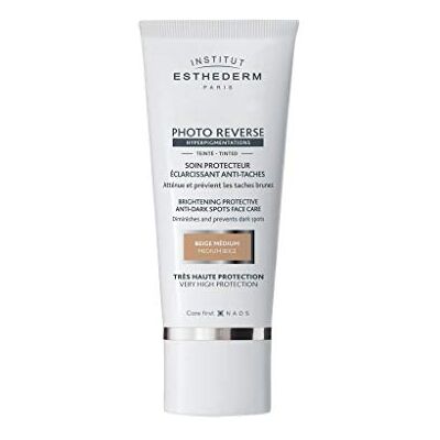 INSTITUT ESTHEDERM PARIS Institut Esthederm Soin Photo Reverse Teinté Très Haute Protection Crème Éclaircissante Atténue et Prévient les Taches Pigmentaires Teint Uniformisé Tube de 50 ml Beige Medium - Publicité INSTITUT ESTHEDERM PARIS Institut Esthederm Soin Photo Reverse Teinté Très Haute Protection Crème Éclaircissante Atténue et Prévient les Taches Pigmentaires Teint Uniformisé Tube de 50 ml Beige Medium - Publicité