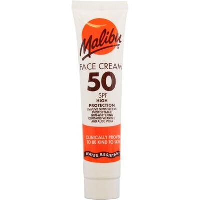Malibu Face Cream SPF50 High Protection 40ml - Publicité Malibu Face Cream SPF50 High Protection 40ml - Publicité