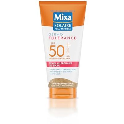 Mixa Lait Solaire SPF 50+ Peaux Allergiques Visage Corps Enfants 175ml - Publicité Mixa Lait Solaire SPF 50+ Peaux Allergiques Visage Corps Enfants 175ml - Publicité