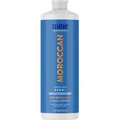 MineTan Bronzage Professionnel en Spray Moroccan 1 heure Tan Rapide Express, Ultra Hydratante, Faux Autobronzant Solution, Visage & Corps, Un Brun Riche Fini Très intense, Sans Tons Orange, 1L - Publicité MineTan Bronzage Professionnel en Spray Moroccan 1 heure Tan Rapide Express, Ultra Hydratante, Faux Autobronzant Solution, Visage & Corps, Un Brun Riche Fini Très intense, Sans Tons Orange, 1L - Publicité