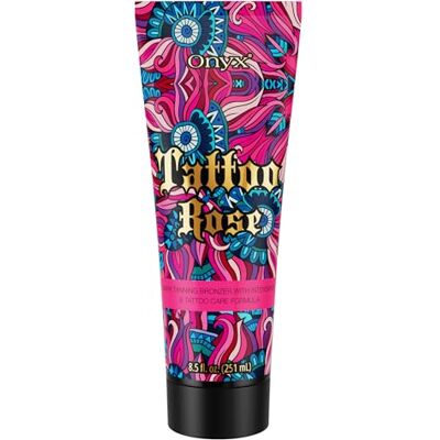 Onyx Tattoo Rose Crème Bronzante avec Bronzer pour Tatouages, 251 ml - Publicité Onyx Tattoo Rose Crème Bronzante avec Bronzer pour Tatouages, 251 ml - Publicité