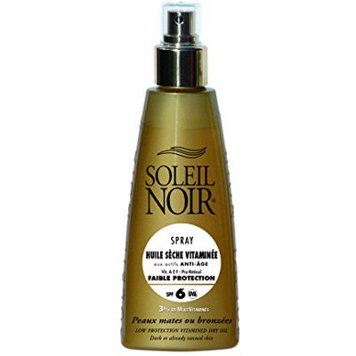 Soleil Noir Huile Sèche Vitaminée SPF 6 Spray 150 ml - Publicité Soleil Noir Huile Sèche Vitaminée SPF 6 Spray 150 ml - Publicité