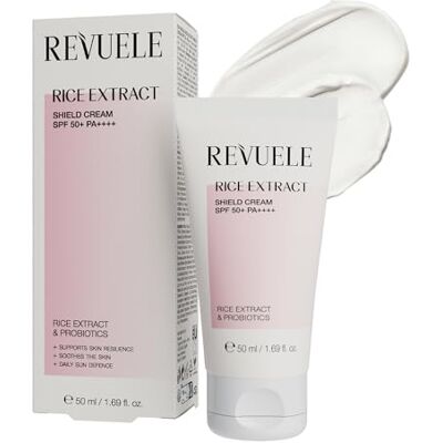 Revuele Crème Visage Extrait de Riz SPF 50+ PA++++ Protection Solaire Quotidienne UVA/UVB, Hydrate, Apaise et Soutient Équilibre Cutané, Peau Lumineuse et Radieuse 50ml - Publicité Revuele Crème Visage Extrait de Riz SPF 50+ PA++++ Protection Solaire Quotidienne UVA/UVB, Hydrate, Apaise et Soutient Équilibre Cutané, Peau Lumineuse et Radieuse 50ml - Publicité