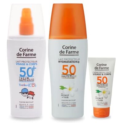 Corine de Farme Lait Protecteur SPF50+ Babies & Kids Crème Protectrice Visage et Corps SPF50 Protection Solaire Enfant et Adulte Résistant à l'Eau - Publicité Corine de Farme Lait Protecteur SPF50+ Babies & Kids Crème Protectrice Visage et Corps SPF50 Protection Solaire Enfant et Adulte Résistant à l'Eau - Publicité
