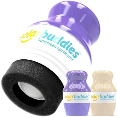 Solar Buddies Applicateur de crème solaire – Lot de 2 – Rechargeable sans BPA à bille & éponge – Pour crème solaire et lotions – Enfants, adultes, familles – 100 ml (Full Purple Full Nude) - Publicité Solar Buddies Applicateur de crème solaire – Lot de 2 – Rechargeable sans BPA à bille & éponge – Pour crème solaire et lotions – Enfants, adultes, familles – 100 ml (Full Purple Full Nude) - Publicité