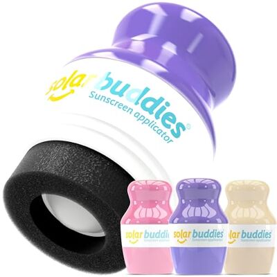 Solar Buddies Applicateur de crème solaire Rose, Violet, Nude Applicateur de crème solaire et de lotion rechargeable à éponge pour enfants, adultes et familles Contient 100 ml - Publicité Solar Buddies Applicateur de crème solaire Rose, Violet, Nude Applicateur de crème solaire et de lotion rechargeable à éponge pour enfants, adultes et familles Contient 100 ml - Publicité
