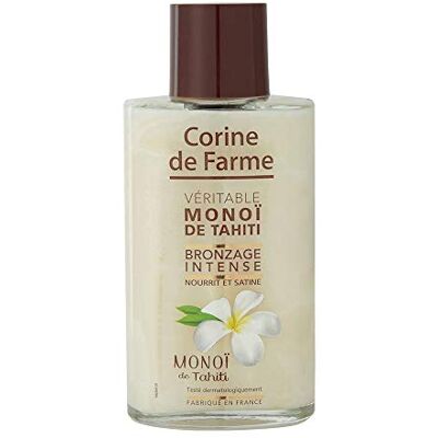 Huile Monoi de Corine de Farme - Hydrate peau, Répare cheveux, Bronzage durable - Publicité Huile Monoi de Corine de Farme - Hydrate peau, Répare cheveux, Bronzage durable - Publicité