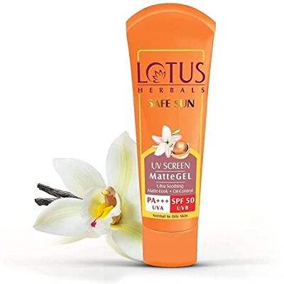 Lotus Safe Sun Invisible Gel Crème solaire SPF 50 PA+++, pour homme et femme, non gras, convient aux peaux grasses, 100 g - Publicité Lotus Safe Sun Invisible Gel Crème solaire SPF 50 PA+++, pour homme et femme, non gras, convient aux peaux grasses, 100 g - Publicité