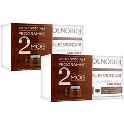 Oenobiol Autobronzant Hale uniforme et lumineux sans soleil Lot de 4 boites - Publicité Oenobiol Autobronzant Hale uniforme et lumineux sans soleil Lot de 4 boites - Publicité