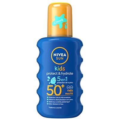 NIVEA Sun Kids Protect & Care SPF 50+ Spray Coloré - Crème Solaire - Publicité NIVEA Sun Kids Protect & Care SPF 50+ Spray Coloré - Crème Solaire - Publicité