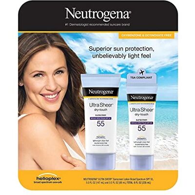 Neutrogena Ultra Sheer Spf 55 Sunscreen Light Weight Clean Feel 5.0 Fl Oz +3.0 Fl Oz Net Wt 8 Fl Oz - Publicité Neutrogena Ultra Sheer Spf 55 Sunscreen Light Weight Clean Feel 5.0 Fl Oz +3.0 Fl Oz Net Wt 8 Fl Oz - Publicité