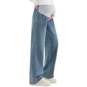 Alled Maternité Jeans, Pantalon Maternité Jambes Larges Réglable élastique Taille,Jeans Grossesse Lâche avec des Poches Pantalon Décontracté - Publicité Alled Maternité Jeans, Pantalon Maternité Jambes Larges Réglable élastique Taille,Jeans Grossesse Lâche avec des Poches Pantalon Décontracté - Publicité